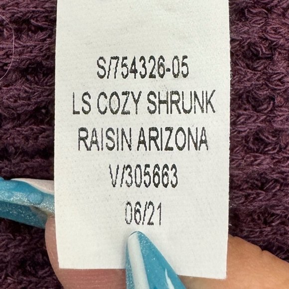 Old Navy Long Sleeve Cozy Shrunk Sweater Women 2XL Burgundy Raisin Arizona - Picture 6 of 7